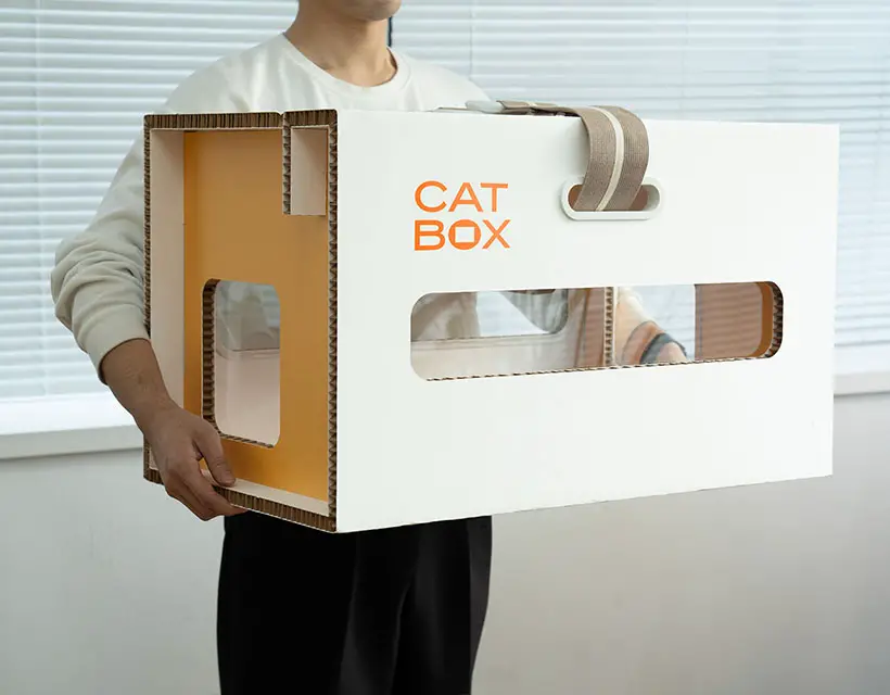 Modern Cardboard Cat Box by Maro S, ByungJun Lee, and HyeongJin Yoon