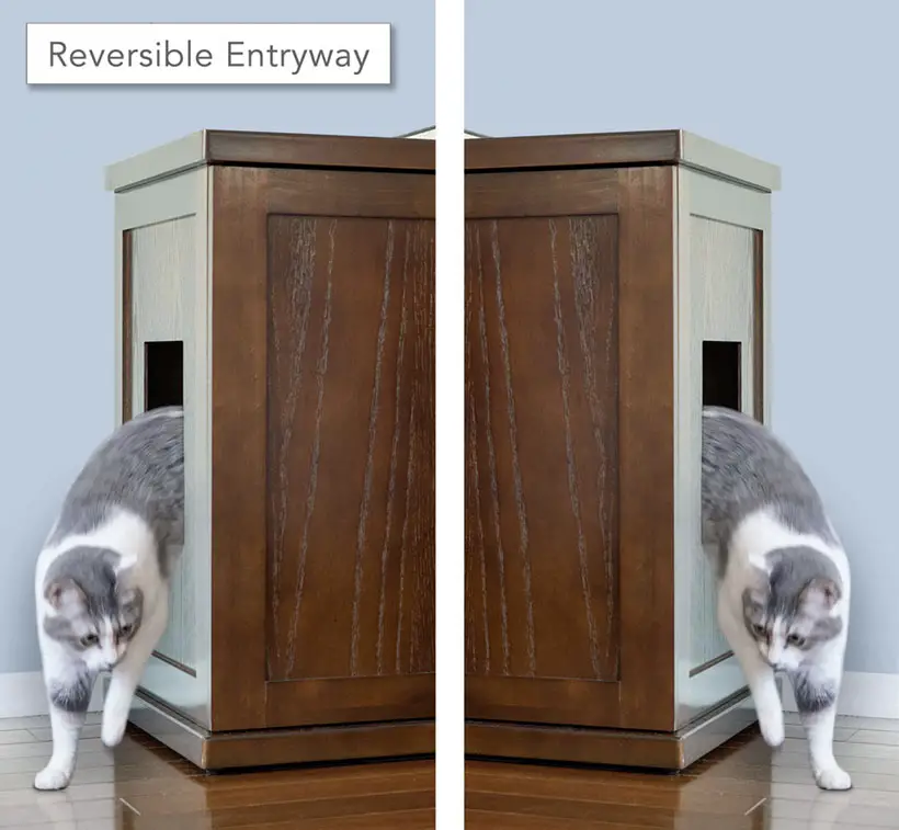 Modern Cottage Style Cat Litterbox Cabinet from CatsPlay