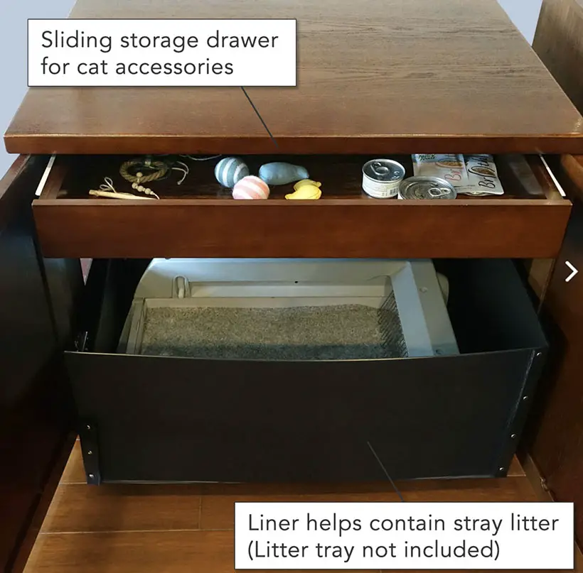 Modern Cottage Style Cat Litterbox Cabinet from CatsPlay