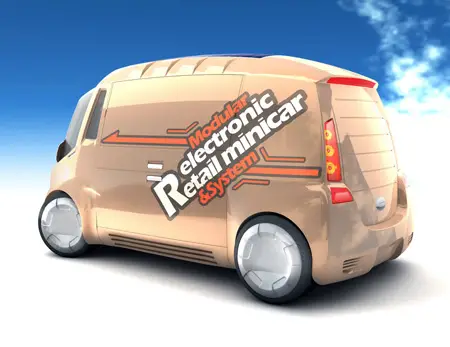 MERM, Eco Friendly Modular Electronic Retail Minivan Concept