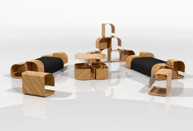 Modular Furniture Design by Krisztián Griz