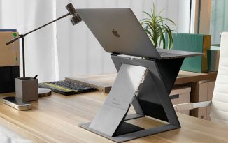 Portable MOFT-Z Invisible Sit-Stand Laptop Desk for a Healthy Sit-Stand Working Style