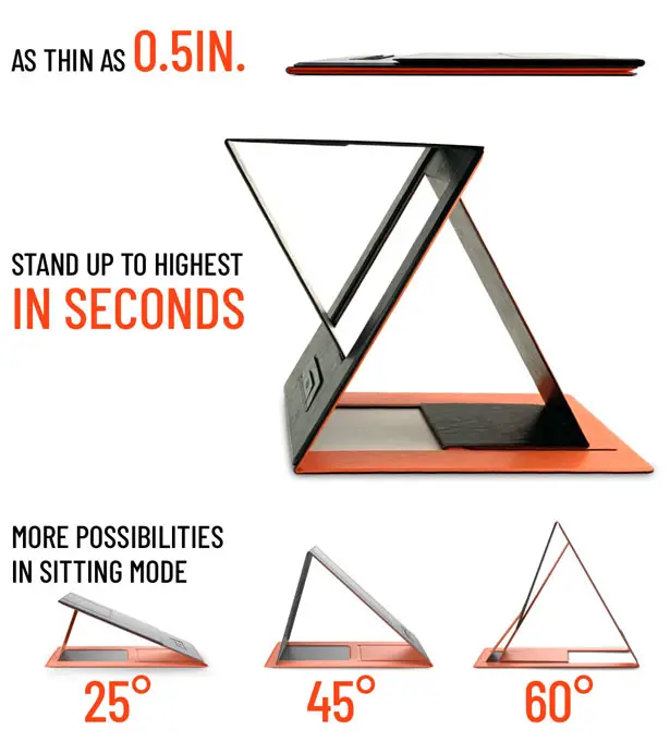 MOFT Z- Invisible Sit-stand Laptop Desk with 4 Positions