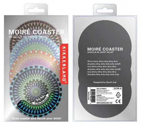 moire coaster packaging