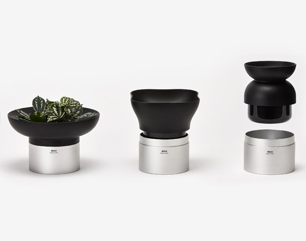 Moju Modular Planters for Interior by Andrea Ponti of Ponti Design Studio