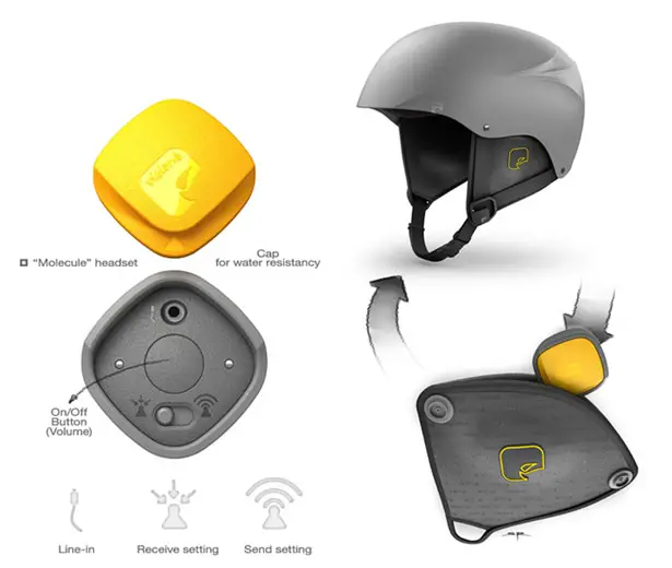 Molecule Helmet and Headset by Stefan Radev