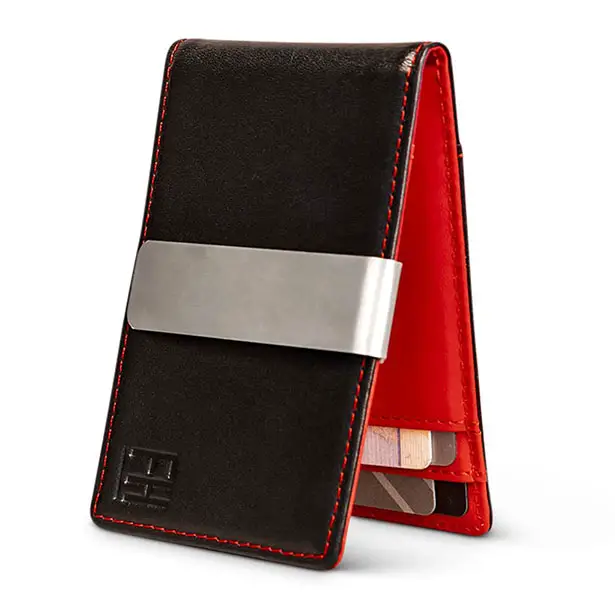 Forrest and Harold Money Clip Slim Wallet in Top Grain Leather