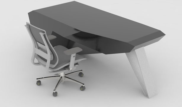 Monolith Desk by Jose Jorge Hinojosa Primo