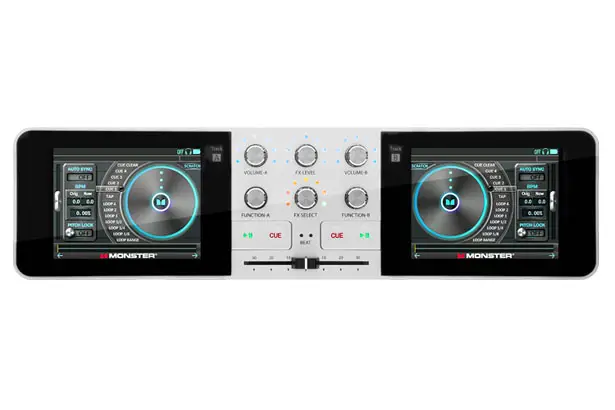 Monster GO DJ Portable Mixer Digital Turntable with LCD Touch Screen