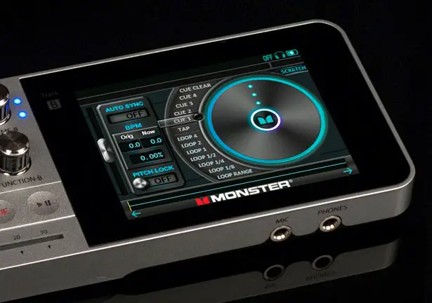 Monster GO DJ Portable Mixer Digital Turntable with LCD Touch Screen