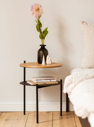 Minimalist Noo.ma Tu Bedside Table Features Simple and Charming Design