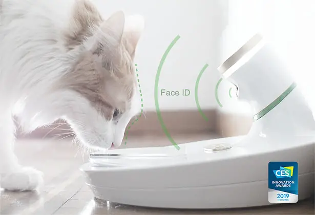 Mookkie Smart Pet Bowl Recognizes Your Pet and Opens to Feed It Exclusively - A.I. Powered Pet Bowl