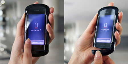 Mooon Concept Phone with Bluetooth Headset Attached