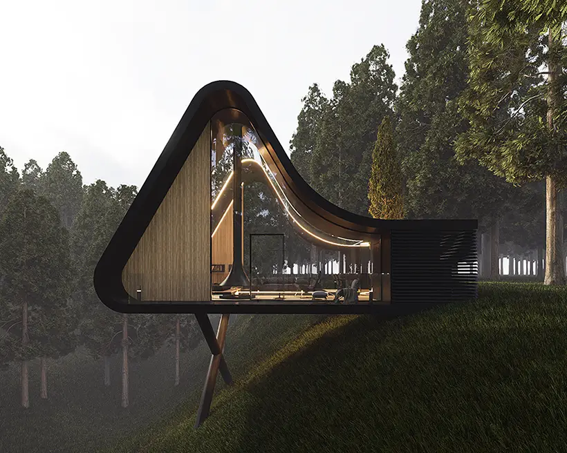 Mountain Cabin Architectural Design by Lino Liao