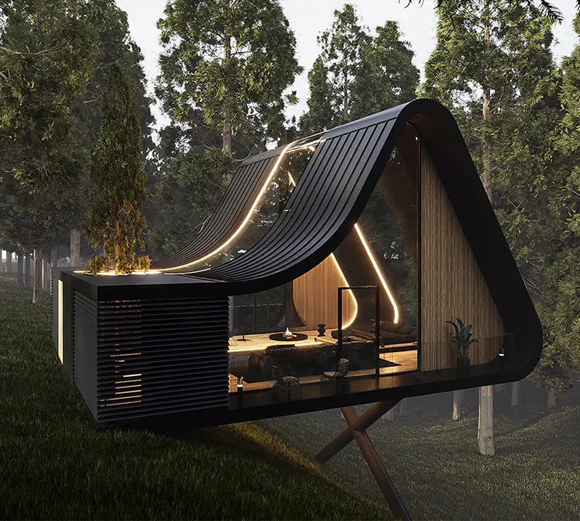 Mountain Cabin Architectural Design by Lino Liao