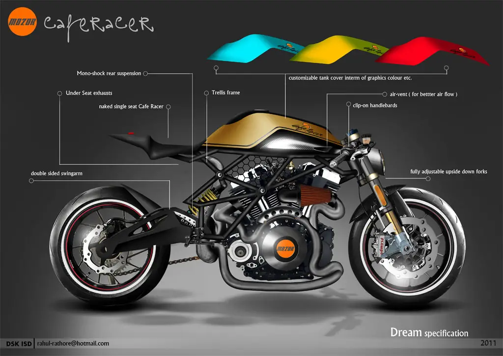 Mo2or Cafe Racer Design Proposal by Rahul Rathore