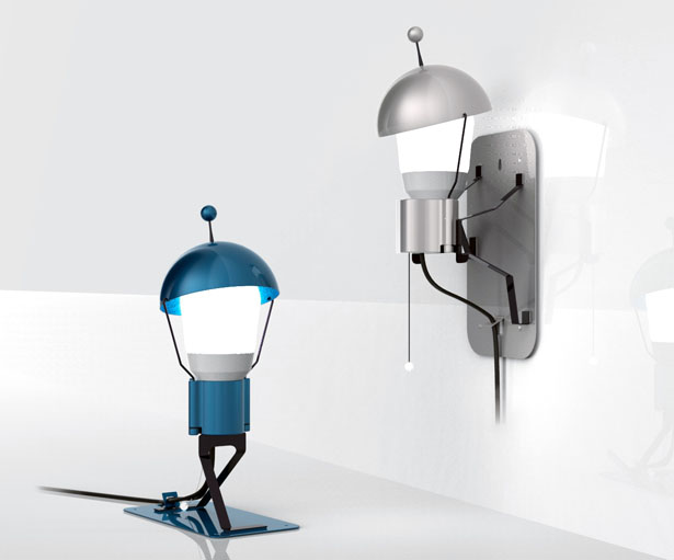 Playful and Cute Mr. StickMan Lamp by DesignNobis Studio