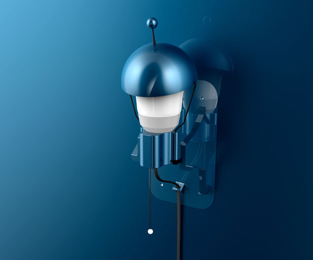Playful and Cute Mr. StickMan Lamp by DesignNobis Studio