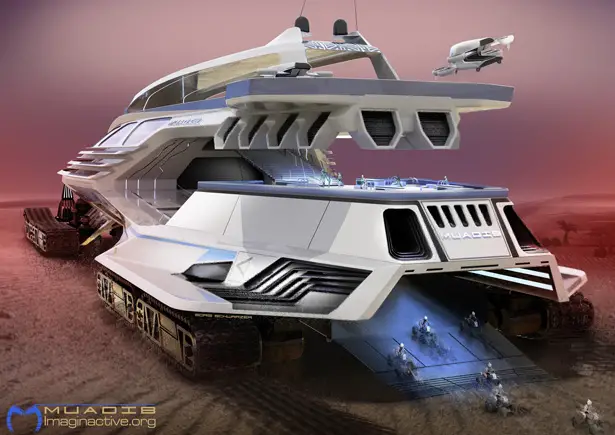 Muadib : Futuristic Desert Transportation by Charles Bombardier and Boris Schwarzer