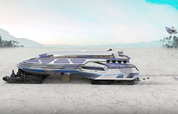 Muadib : Futuristic Desert Transportation by Charles Bombardier and Boris Schwarzer