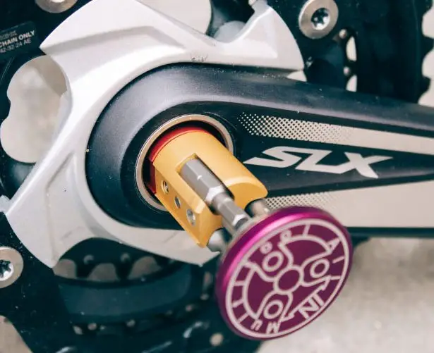 All In Multitool Fits Securely within The Crank Hollow of A Mountain Bike