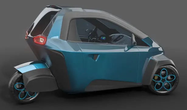 μrban : Micro Urban 3-Wheel Concept Car by Ariel Marioni