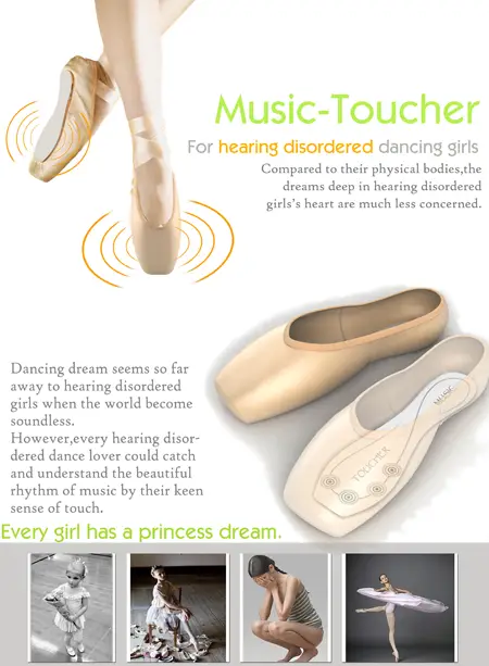 Music Toucher for Hearing Disordered Dancing Girls