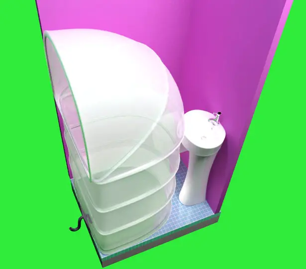 My Rups Folding Shower Concept for Limited Bathroom Space