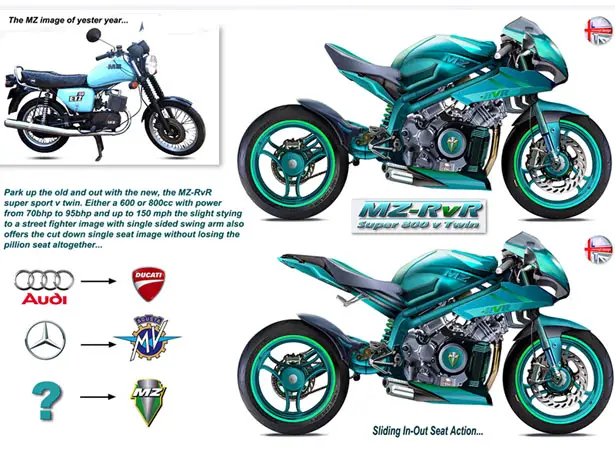 MV 800 RvR Twin Concept Motorcycle by Lee Thompson