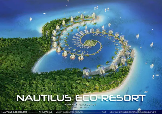 Nautilus Eco-Resort: Biophilic Learning Center in Philippines by Vincent Callebaut