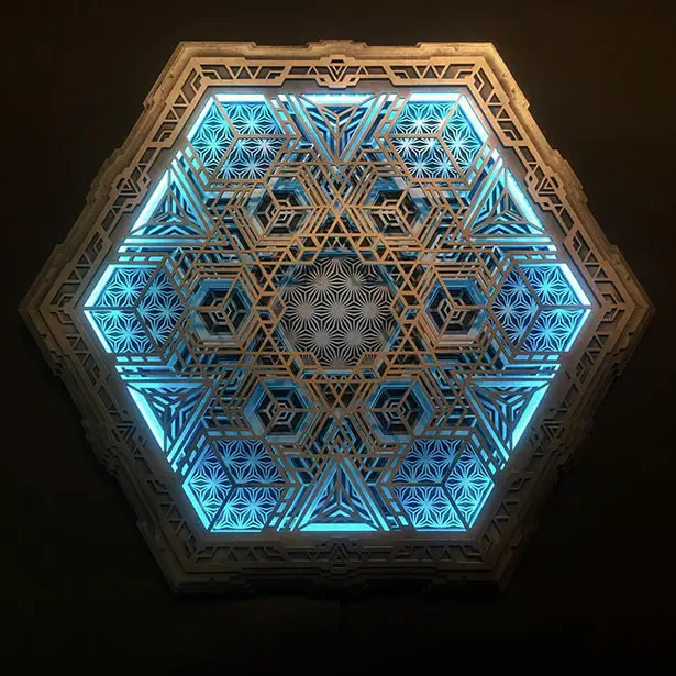 Navi - Cool 5-Layer Artistic Sacred Geometry Led Wall Lamp
