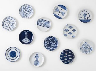 Neel Hand-Painted Porcelain Plate Collection Is Based on Modern Take on Classic Architecture of India