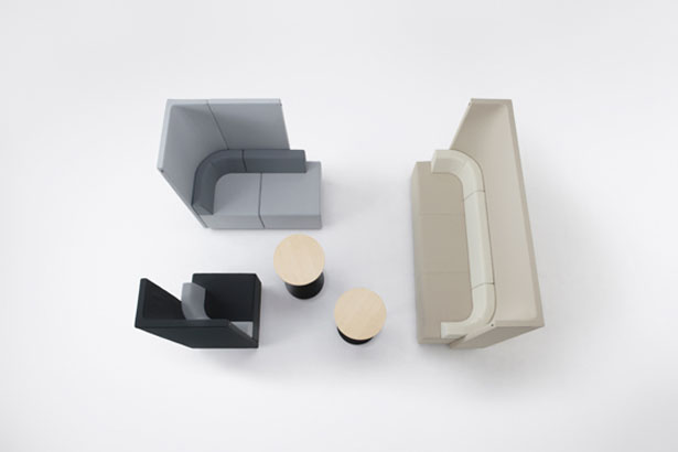 Nendo Brackets Office Use Unit Sofa for Kokuyo