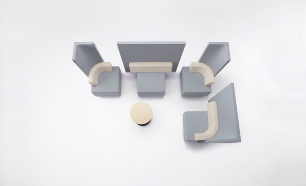 Nendo Brackets Office Use Unit Sofa for Kokuyo