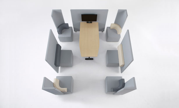 Nendo Brackets Office Use Unit Sofa for Kokuyo
