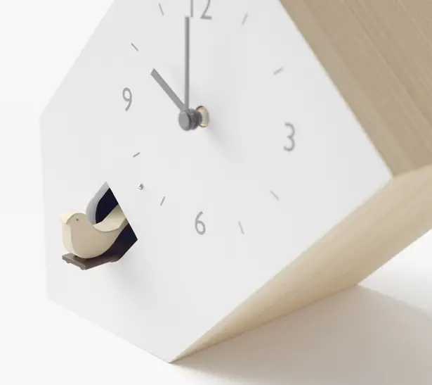 Nendo Modern Cuckoo Clocks: Bookend, Tilt, and Dent