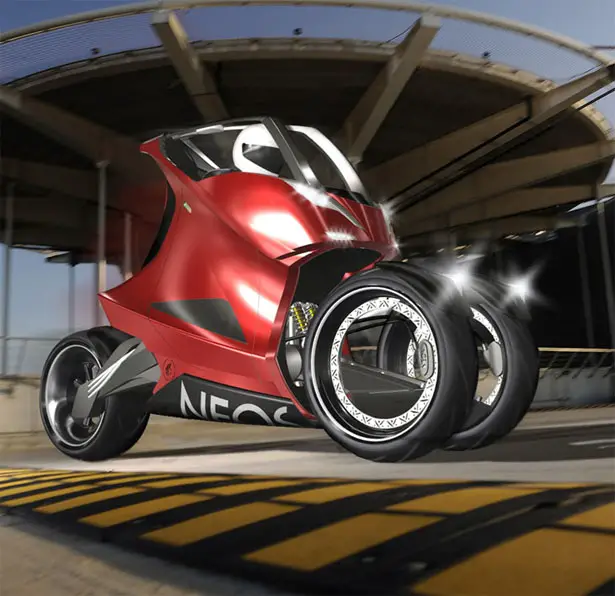 NEOS Motorbike And Modular Sidecar System Enhances Future Transportation Efficiency