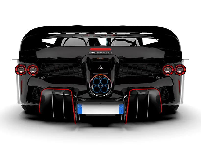 Nera Asimmetrica Hybrid Hypercar by Andrea Grosso