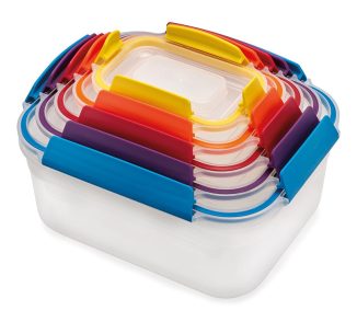 Joseph Joseph Nest Lock 10-piece Multi-size Container Set Features Smart Nesting Design for Small Kitchens