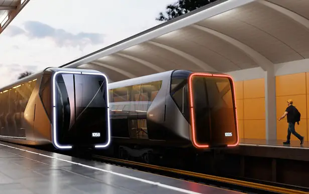 Metro Train of The Future by Art. Lebedev Studio