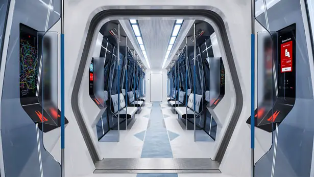 Metro Train of The Future by Art. Lebedev Studio