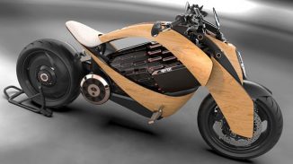 Newron Motors Introduces Electric Motorcycle Concept with Wooden Body