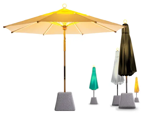 Ni LED Parasol Big Garden Torch by Terry Chow, Chris Chan, Tom Rordinger, Sonia Lo, Joshua Wong and Philip Shiu