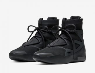 Nike Air Fear of God 1 “Triple Black” Sneaker Features Solid Black Double-Height Zoom Air Heel Unit