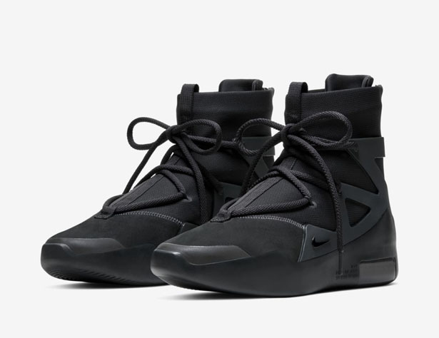 Nike Air Fear of God 1 Triple Black Sneaker Features Solid Black Double-Height Zoom Air Heel Unit