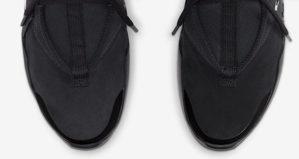 Nike Air Fear of God 1 Triple Black Sneaker Features Solid Black Double-Height Zoom Air Heel Unit