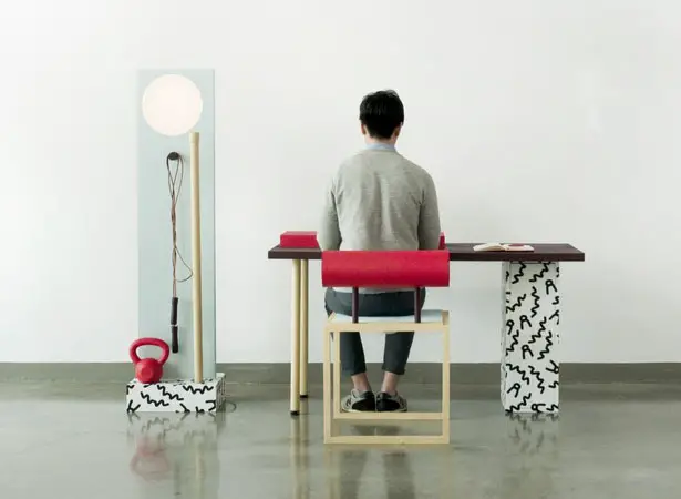 No Sweat 3 Piece Workspace Furniture Set by Darryl Agawin