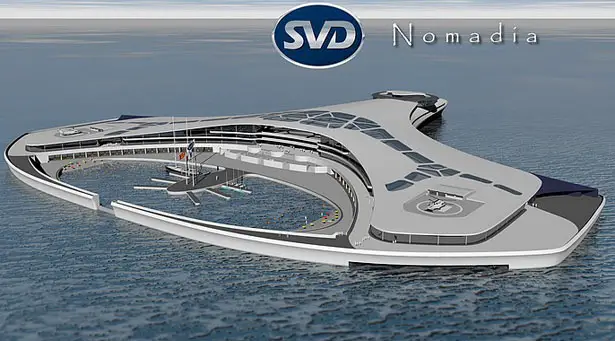 Nomadia Project : A Giant Ship or Floating Island by Sylvain VIAU