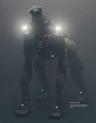 Futuristic Noriker All-Terrain Robotic Vehicle Concept for Swiss and Austrian Armed Forces