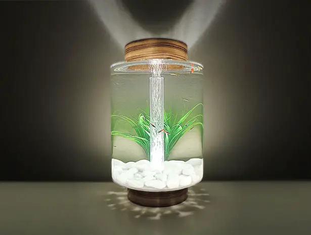 Norrom Aquarium : 3D-Print Fish Tank with Interchangeable Wooden Lids/Bases